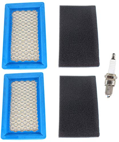 AISEN 2 x Air Filter and Pre-Filter Spark Plug for MTD Smart 395 PO, 395 SPO, 42 PO, 42 SPO, 46 PO, 46 SPO, 46 SPOE, M56, MTD Motor Hoe T/330 M, T/380 M Lawn Mower