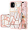 Fingic for iPhone 11 Case,Phone Case for iPhone 11,Marble Slim Fit Hard PC & Soft Silicone Hybrid Shockproof Anti-Scratch Rugged Bumper Dual Layer Protective Case for i Phone 11, Rose Gold