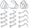JFORYOU 24 STK Nasenstecker L Förmig Stecker Spirale Stecker Chirurgenstahl Nasenpiercing Nostril Piercing Herz Stern Blume Zirkonia Nasenschmuck 18G 1,0mm