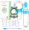 Bambina Ciuccio Baby Feeder Frutta Neonati Bottiglia Cucchiaino Verdura Giocattoli Neonato (Blu)
