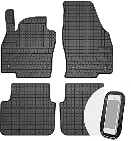 moto-MOLTICO Gummimatten Auto, 4-teiliges Set, Allwetter Gummi Fußmatten, Antirutsch & Wasserfest Autoteppiche - passend für Skoda Scala 2019-