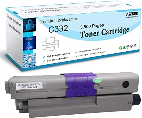 Schwarz Kompatibler C332 MC363 Tonerkartusche für Oki C332 C332dn C332dnw MC363 MC363dn MC363dnw Drucker Hohe Ausbeute 3500 Seiten