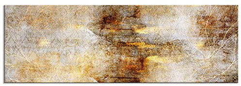 decomonkey - Impression sur Toile Intissé Abstrait 120x40 1 Pièce - Tableau Décoration Appartement Cadre en Bois Photo Déco Salon Peinture sur Toile Maison Fond de texture abstraite