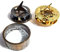 Schwarzer antiker goldener polierter Messing-Sonnenuhr-Kompass – direktionaler magnetischer Kompass für Navigation, Sonnenuhr, Taschenkompass