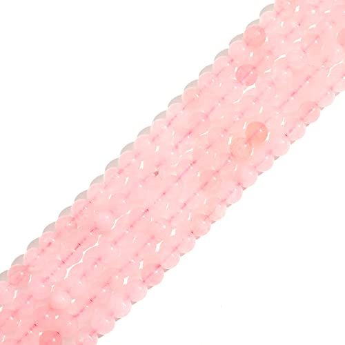 Natural Stone 10mm Rose Quartz Round Crystal Energy Stone Beading Loose Gemstone DIY Smooth Beads for Bracelet Necklace Earrings Jewelry Making