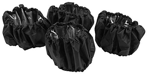 HEEPDD Kinderwagen-Radschutz, wasserdichte Oxford-Protektoren, Schwarz, Staubdicht, Rollstuhl-Reifenschutz, Räderabdeckung, Kinderwagen-Zubehör(1)