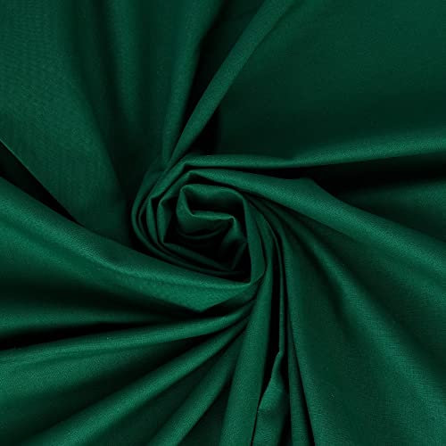 Bottle Green 2 Meter Pack 100% Cotton Fabric by The Metre 58 Inches Wide Plain 60 Square