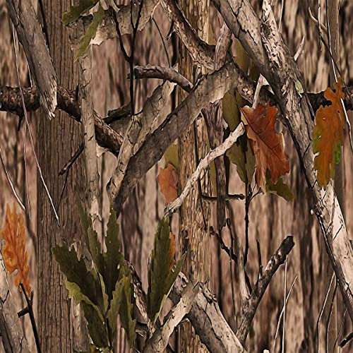 AST-Polsterstoff für Stühle, Sofa, Couch, Wilde Bäume, Camouflage-Stoff für den Außenbereich, Meterware, Natur-Bauernhaus-Dekostoff für Polster und Heimwerkerprojekte, 92 x 150 cm, Braun
