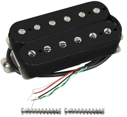 FLEOR Micros Humbucker pour guitare noire Alnico 5 micro chevalet 14-15k