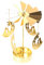 minkissy Rotierenden Kerzenhalter, Kerzenhalter Karussell Windlicht Glas Karussell Spinning Teelicht Kerzenhalter Weihnachten Teelichter
