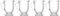 Libbey 4-tlg. Kona Glasbecher-Set, 473 ml, transparent