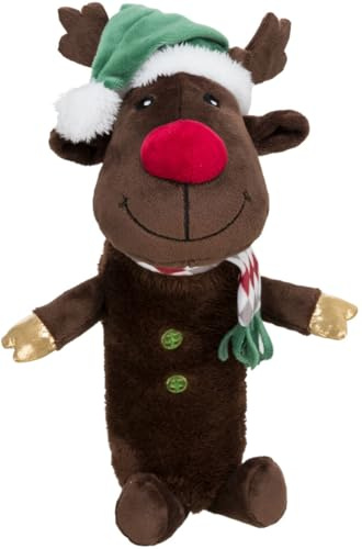 Trixie xmas rendier met fles pluche 45 cm