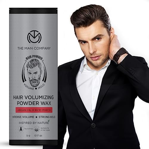 The Man Company Haar-Volumen-Puderwachs für Herren 5 g | 24 Stunden starker Halt mit mattem Finish | 100% natürliches und sicheres Haarstyling-Puder | Frei von Parabenen und Sulfaten