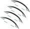 TERF® Traditional Polished Chrome D-Shape Back Fix Pull Handle 95mm Including Fixing Screw for Kitchen Cupboard Cabinet Drawer Wardrobe Door Pull Handle - Pack of 4