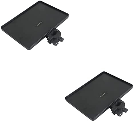 Mikinona 2pcs Sound Card Tray Adjustable Microphone Rack Stand with High Edges for Live Streaming and Music Recording Supports and Sturdy Design