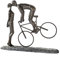 Casablanca Design Skulptur Kiss me Radfahrer Höhe 30 cm Breite 36 cm Bronzeoptik aus Poly Wohnzimmer Skulpturen Deko Modern