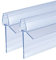 KOOBON Duschdichtung 2 x 100cm Ersatzdichtung Duschtür für Duschtür Glasstärken von 4mm 5mm 6mm, kann von Hand gerissen werden Wasserabweiser Duschtür oder Dichtung für Duschkabine Badewanne