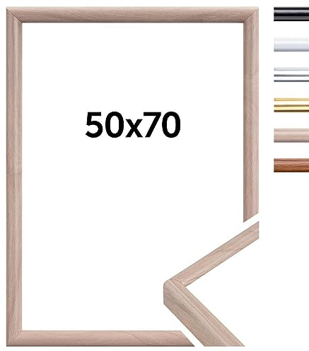 DÖRR Kunststoff Bilderrahmen New York - Modern - Echtes Glas Birke Imitat 50x70