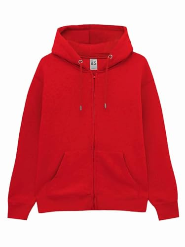 CHEMAGLIETTE! Felpa con Cappuccio e Zip Felpata Unisex Cotone - Tuta Sportiva