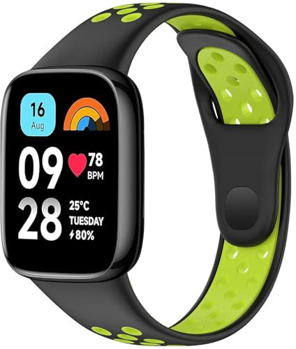 SITAFU Correa para Xiaomi Redmi Watch 3 Active, Pulsera de Silicona de Repuesto, Suave y Deportiva