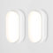 HOFTRONIC 2er Set - C-Series LED Kellerlampe Weiß - 18W 1830lm Wandleuchte Oval - IP54 LED Feuchtraumleuchte - 4000K Neutralweiß - Wandlampe Deckenlampe für Treppe Flur Keller WC Garage