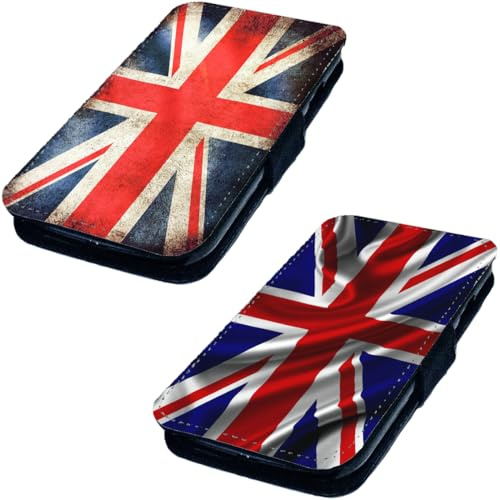 Union Jack Flag | Compatible With iPhone & Samsung Models | Printed Faux Leather Flip Phone Case Multicolor