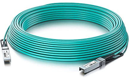 10Gtek 10G SFP+ câble fibre optique(AOC) 100M, SFP+ à SFP+ Active Optical OM3 MMF Fiber Cable, Compatible avec Cisco SFP-10G-AOC100M, Ubiquiti UniFi, Mikrotik, Netgear, TP-Link, D-Link, Zyxel, QNAP