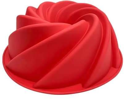 XMNIVATE Silicone Cupcake & Cookie Mold - Round Baking Tool (Red)