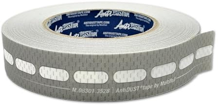 Wandbreite AntiDust Tape AD3528 mit Filter - 33m x 28mm Entlüftungsband für Stegplatten Stärke bis 8mm Unterkante