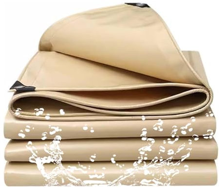 JMDNTQ Bâche de résistante et imperméable 6x7m, Feuille de bâche en Toile, Bâche en PVC Robuste, pour Meubles de Jardin, Hangar, Camping, Ferme, Voiture, Bassin