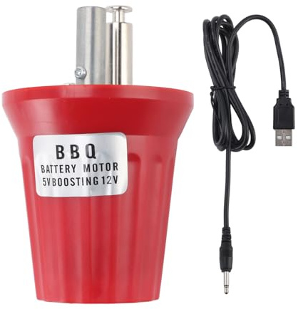 AILOOCEDI 5V Bis 12V Grillrotatormotor mit Großer Torsion, Automatischer Rückwärtsfunktion, Kontinuierlicher Geschwindigkeitsrotation für Familien, Grillabende Im Freien, Hotelküchen