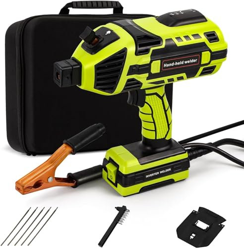 IGBT MMA Welding Gun Portable ARC Welder Kit for Metal - Handheld Stick Welder with Current Adjustment in Green Color