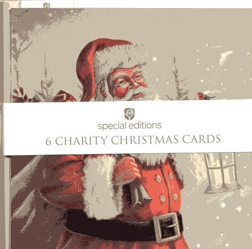 Pack of 6 Father Christmas Charity Christmas Cards Multiple Charities 559140