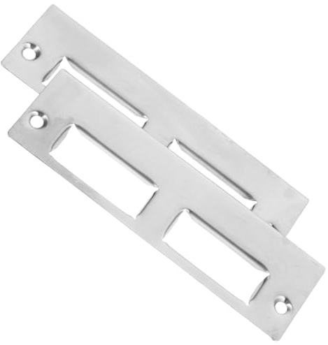 AUTSUPPL 2 Sets Door Strike Plate Door Latch Plate Replacement Parts for Interior Doors Security Strike for Wooden Door Frame Antique Finish Metal Lock Accessories 13.00 X 3.80 X 0.30 Cm