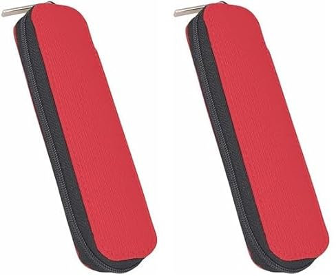 Online Stifte-Etui, Stylisches Stiftemäppchen mit Reißverschluss, mit 2 Stift-Schlaufen, Tasche für Kugelschreiber, Füller, Pinsel etc, Federmäppchen für Schule, Uni & Büro (Packung mit 2)