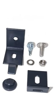 Anschlusswinkel Doppelstabmatte Montagewinkel RAL 7016 Anthrazit I Wandanschlusswinkel I Winkel I Verbinder I Mattenverbinder I Zaun I Gittermatte | incl. Abdeckkappe