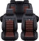 WSYLJX Auto Sitzbezüge für Toyota RAV4 EV 2000 2001 2002 2003 2004 2005-2023 2024 2025, Leder Autositzbezüge Sets Wasserdicht Sitzschoner Schonbezüge Innenraum Zubehör,Black Brown