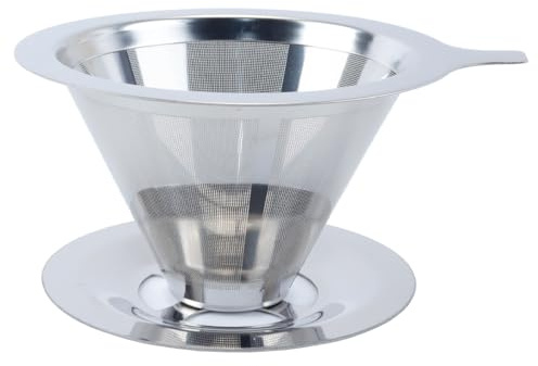 Orivin Kaffeefilteraufsatz aus Edelstahl für manuelles Aufbrühen, leicht zu reinigen, langlebig, wiederverwendbar, für Pour-Over-Filterkaffeemaschinen
