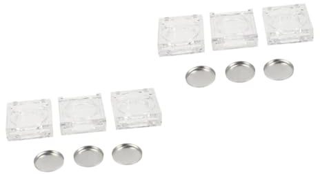 NIYANGLE 12 Stück Teiliges Transparentes Kosmetik mit Aluminium Pfannen Einzelne Blush und Lidschatten Sub Container Praktische Aufbewahrung für DIY Make Up für Reisen und Outdoor Einsatz