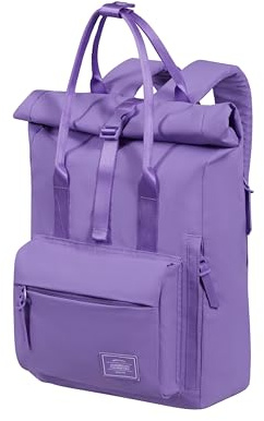 American Tourister Urban Groove UG16 Puff - Damen Rucksack mit verstecktem Rückenfach, Freizeitrucksack für Alltag, 17 L, Lila Pulse
