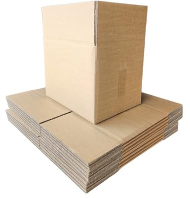 10-er Set Versandkarton 40x30x30 cm – Doppelwelle – Faltkarton für Versand & Lagerung – Braun - 2-wellig Packet Stabil für DPD, DHL, UPS, GLS, Versandbox Paket, Verpackungskarton