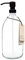 Kuishi Distributeur de flacons à Pompe en Verre Transparent [1000 ML, Pompe Noire] Flacon Distributeur Rechargeable en Verre avec Pompe en Acier Inoxydable, respectueux de l'environnement (sans BPA)