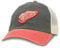 American Needle NHL Hannover Logo Mesh Verstellbarer Strapback Trucker Hat, Detroit Red Wing (Elfenbein/Schwarz/Rot), Einheitsgröße