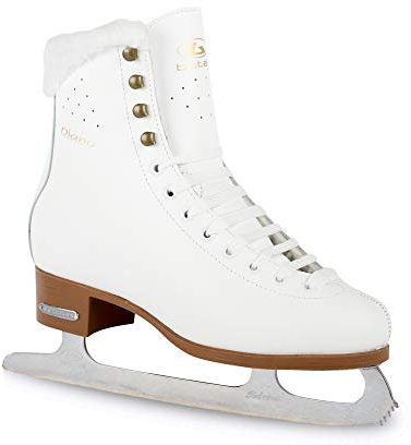Botas - Modell: Diana/Eiskunstlaufschuhe für Damen, Mädchen, Farbe: Weiß, Größe: Erwachsene 8,5