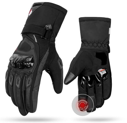 KEMIMOTO Motorradhandschuhe, 2KP, für den Winter, wasserdicht, mit Touchs