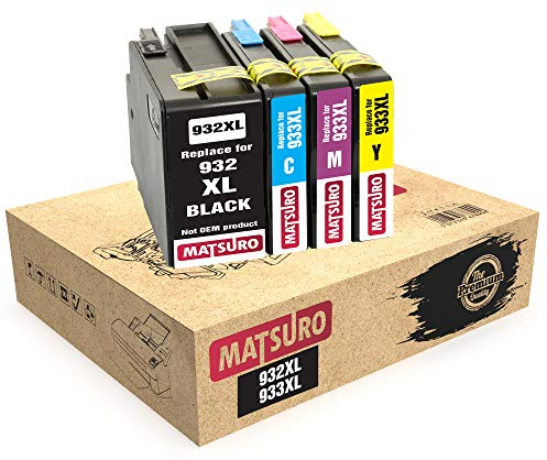 Matsuro Original | Kompatibel Tintenpatronen Ersatz für HP 932XL 933XL 932 XL 933 XL (1 Set)