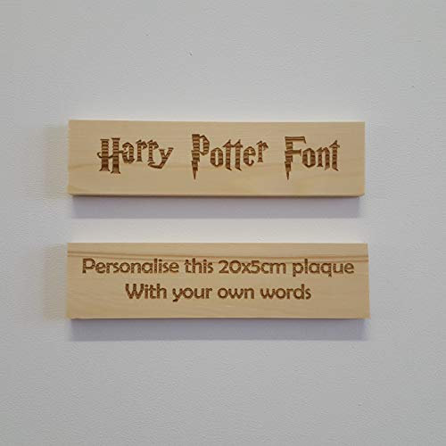 Cutncraft Designs Personalised Pinewood plaque/sign bespoke childs bedroom door/custom text - Harry Potter Font
