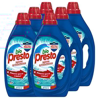 Bio Presto Flüssigaromatherapie mit Lavendel, Waschmittel, 6 x 19 Waschgänge, 5900 g