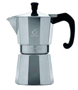Caffettiera Moka 2 Tazze Alluminio, Miss Moka Prestige, Caffettiera Moka per Casa, Caffettiera Portatile per Viaggio, Tazze di Caffè, inclusa Guarnizione in Silicone