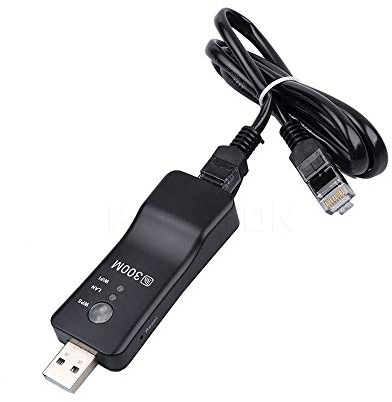 MEROURII Adaptateur WiFi sans Fil, 300M Adaptateurs Réseau USB sans Fil Double Bande Compatible pour Les Modèles Compatibles Internet UWA-BR100 Entièrement
